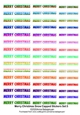 Merry Christmas Snow Capped Stickers Set 5