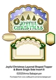 Joyful Christmas Layered Shaped Topper & Blank Single Side Insert 8