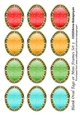 Blank Oval Tags or Mini Frames Set 3