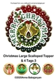 Christmas Large Scalloped Topper & 4 Tags 3