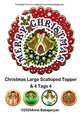 Christmas Large Scalloped Topper & 4 Tags 4