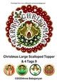 Christmas Large Scalloped Topper & 4 Tags 9