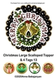 Christmas Large Scalloped Topper & 4 Tags 13