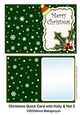 Christmas Quick Card with Holly & Hat 2