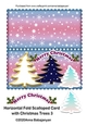 Horizontal Fold Scalloped Card with Christmas Trees 3