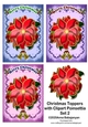 Christmas Toppers with Clipart Poinsettia Set 2