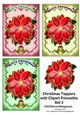 Christmas Toppers with Clipart Poinsettia Set 3