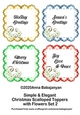 Simple & Elegant Christmas Scalloped Toppers with Flowers Set 2