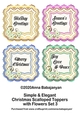 Simple & Elegant Christmas Scalloped Toppers with Flowers Set 3