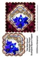 Get Well Soon Aquilegia Flower Scalloped Square Topper