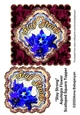 Stay Strong Aquilegia Flower Scalloped Square Topper