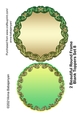 2 Beautiful Round Frame Blank Toppers Set 8