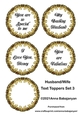 Husband Wife Text Toppers Set 3