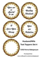 Husband Wife Text Toppers Set 4