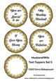 Husband Wife Text Toppers Set 5