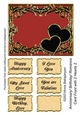 Anniversary Birthday Romance Card Front with 2 Hearts 2