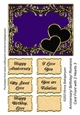 Anniversary Birthday Romance Card Front with 2 Hearts 3