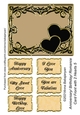 Anniversary Birthday Romance Card Front with 2 Hearts 5