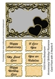 Anniversary Birthday Romance Card Front with 2 Hearts 6