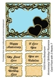Anniversary Birthday Romance Card Front with 2 Hearts 7