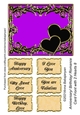Anniversary Birthday Romance Card Front with 2 Hearts 8