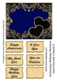 Anniversary Birthday Romance Card Front with 2 Hearts 9