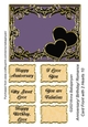 Anniversary Birthday Romance Card Front with 2 Hearts 10