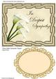 Three Callas Sympathy Card Topper / Card Front