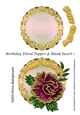 Birthday Floral Topper & Blank Insert 1
