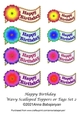 Happy Birthday Wavy Scalloped Toppers or Tags Set 2