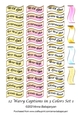 12 Wavy Captions in 3 Colors Set 1