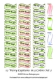 12 Wavy Captions in 3 Colors Set 2