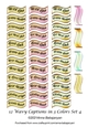 12 Wavy Captions in 3 Colors Set 4