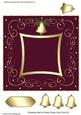 Christmas Bell on Swirly Frame Card Front (2)