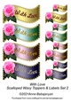 With Love Scalloped Wavy Toppers & Labels Set 2