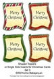 Shaped Toppers or Single Side Inserts for Christmas Cards Set 3