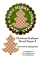 Christmas Scalloped Round Topper 9
