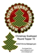 Christmas Scalloped Round Topper 10