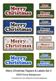 Merry Christmas Toppers & Labels Set 3