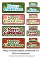 Merry Christmas Toppers & Labels Set 4