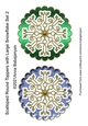 Scalloped Round Toppers with Large Snowflake Set 2