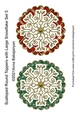 Scalloped Round Toppers with Large Snowflake Set 5