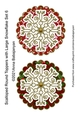Scalloped Round Toppers with Large Snowflake Set 6