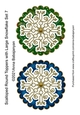 Scalloped Round Toppers with Large Snowflake Set 7