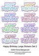 Happy Birthday Large Stickers Set 2