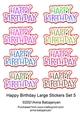 Happy Birthday Large Stickers Set 5