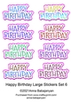 Happy Birthday Large Stickers Set 6