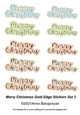 Merry Christmas Gold Edge Stickers Set 3