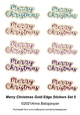 Merry Christmas Gold Edge Stickers Set 5