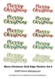 Merry Christmas Gold Edge Stickers Set 6